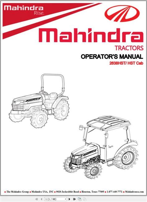 The Mahindra2638compact utility tractor used the Mahindraengine. . Mahindra 2638 owners manual pdf